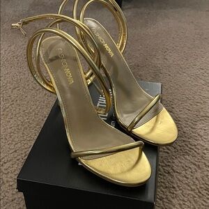 Fashion Nova Metallic Gold Heels